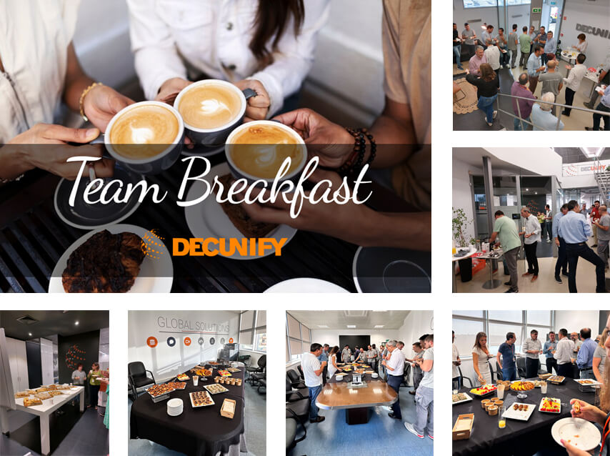 Uma das iniciativas realizadas na Decunify: Team Breakfast