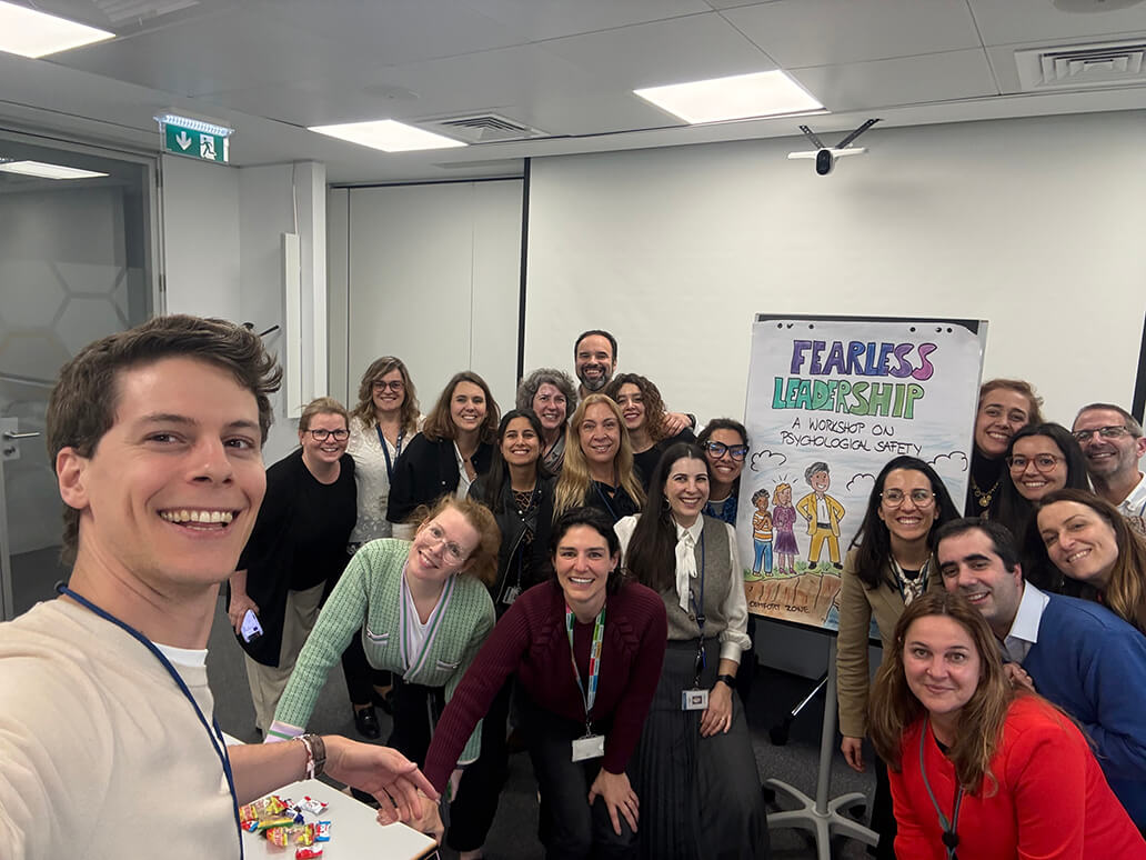 People Leaders a participar na formação sobre Segurança Psicológica
