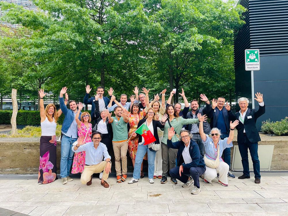 A nossa equipa portuguesa a celebrar o 5.º aniversário da VT em Düsseldorf